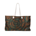 Abstract Earth-Tone Weekender Bag — Spiral Tribal Travel Tote
