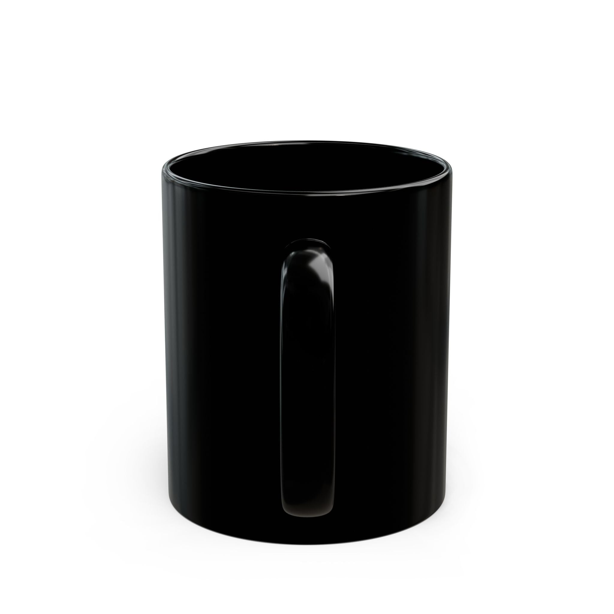 Abstract Swirl Black Coffee Mug – Vibrant Orange & Black Artistic Ceramic (11oz, 15oz)