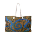 Abstract Blue Swirl Weekender Bag