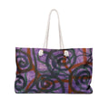 Purple Swirl Weekender Bag — Artistic Travel Tote for Weekend Getaways