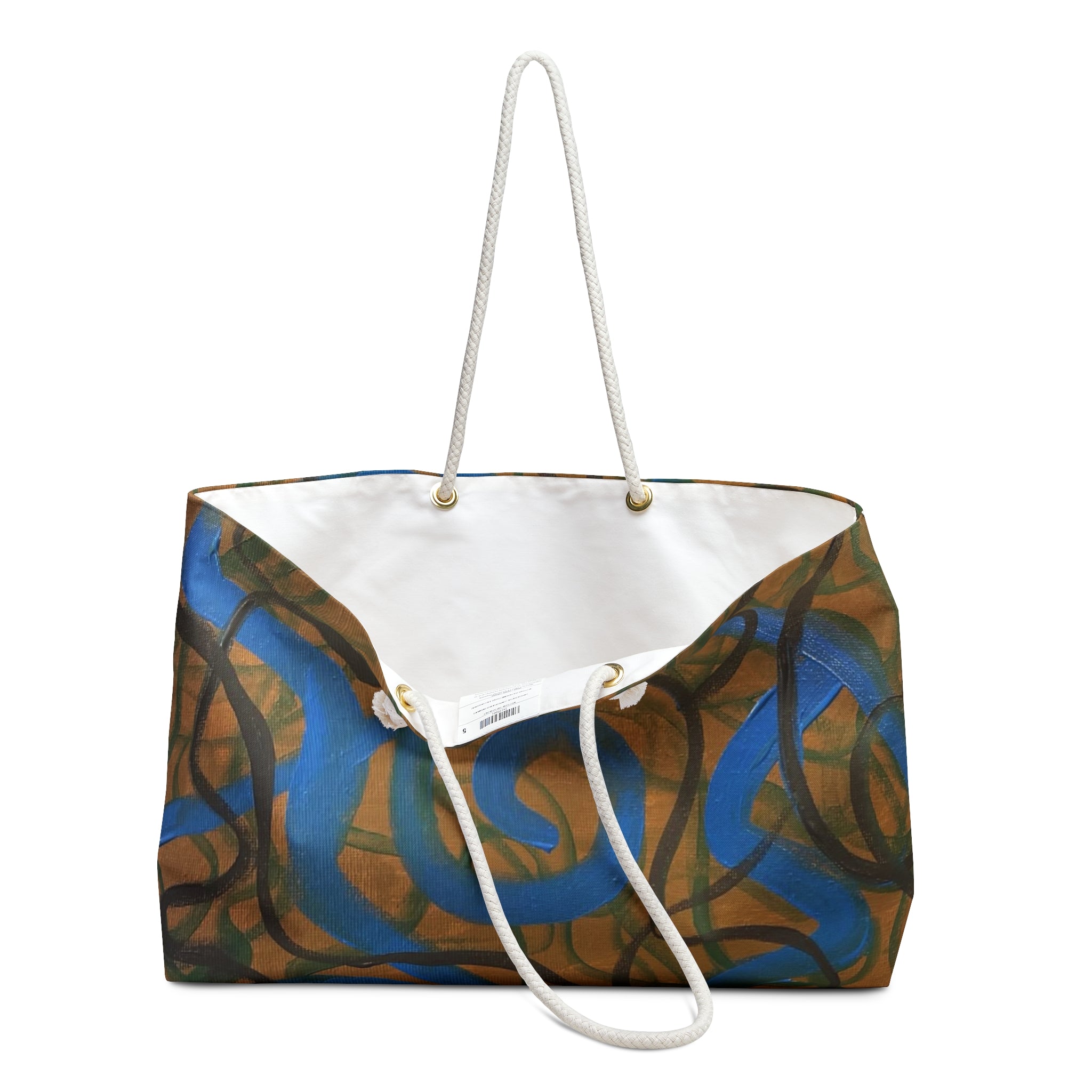 Abstract Blue Swirl Weekender Bag