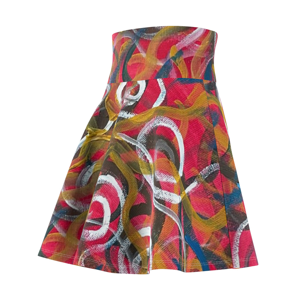 Abstract Graffiti Swirl Skater Skirt