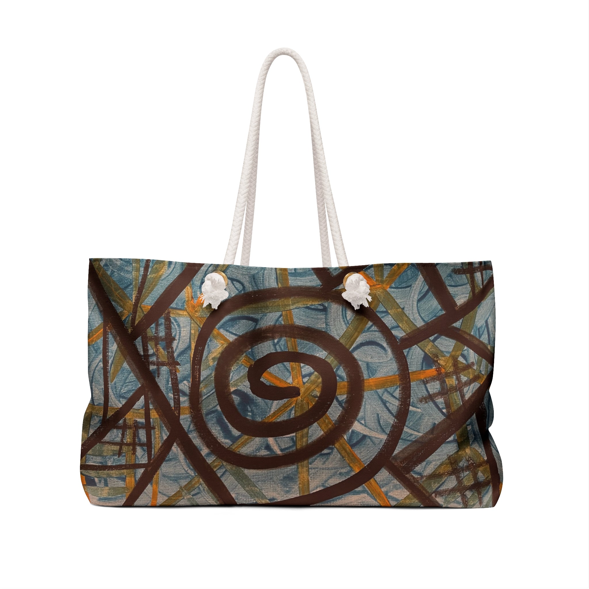 Abstract Spiral Weekender Bag — Artistic Travel Duffle