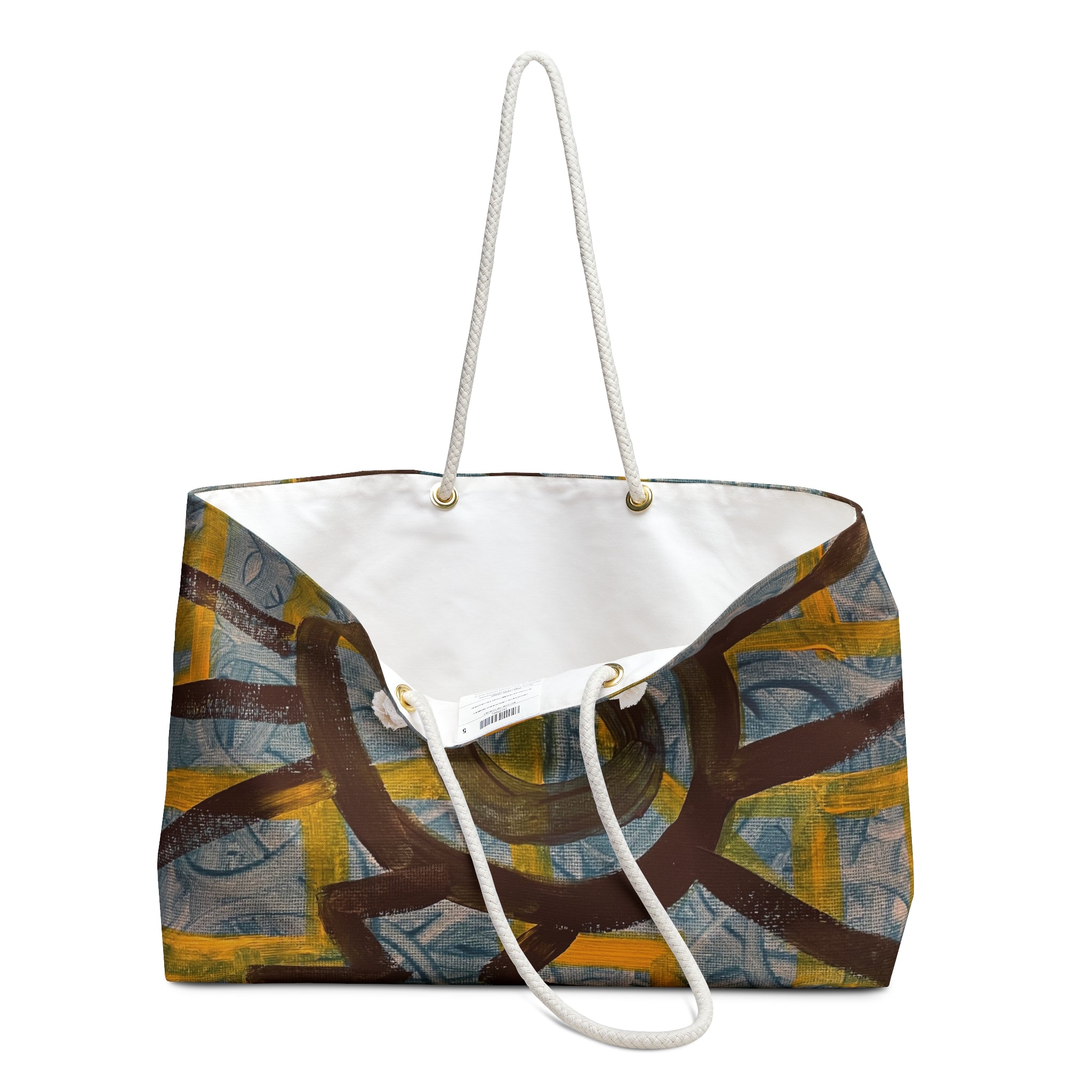 Abstract Spiral Weekender Bag - Boho Travel Tote