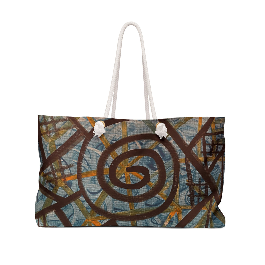 Abstract Spiral Weekender Bag — Artistic Travel Duffle