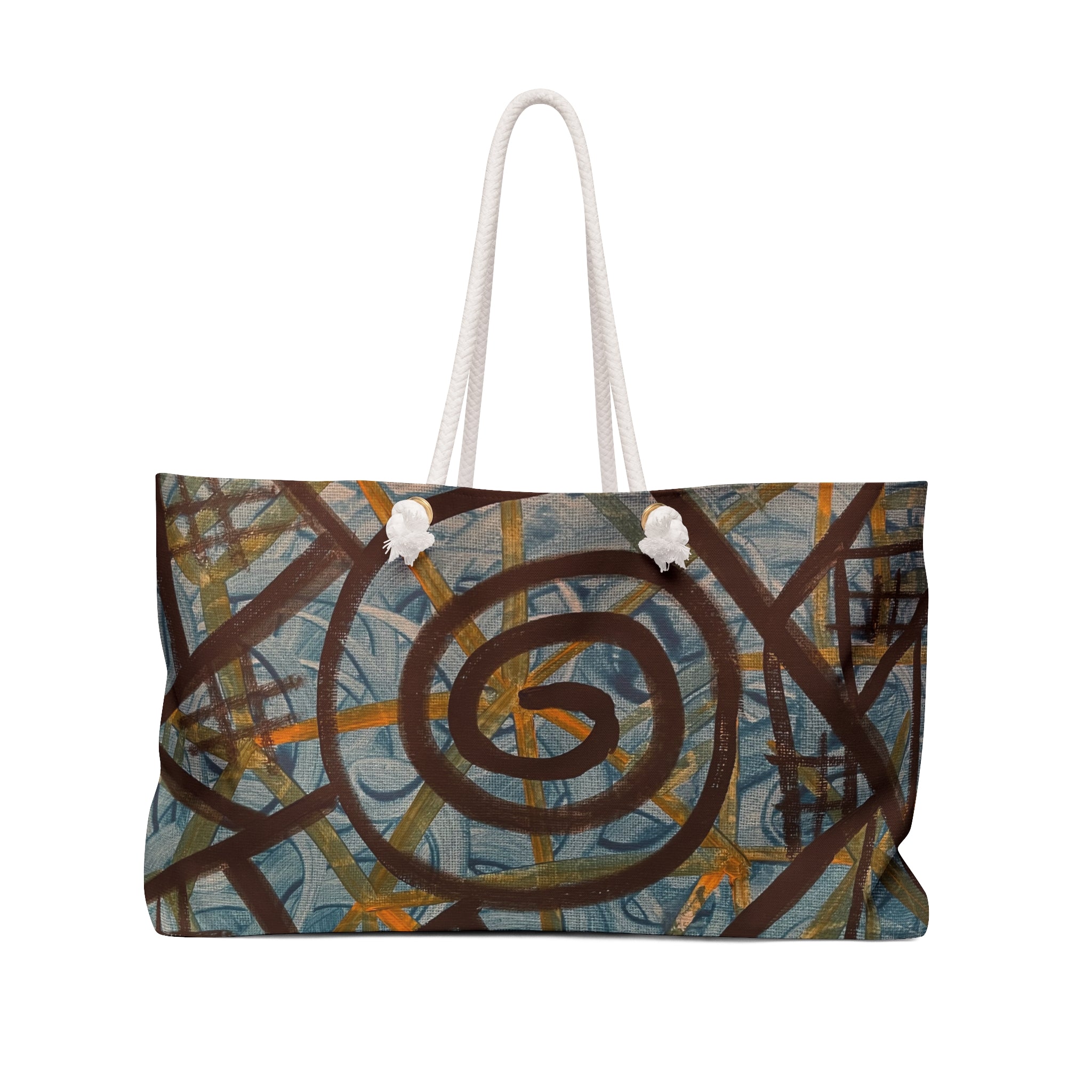 Abstract Spiral Weekender Bag — Artistic Travel Duffle