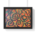 Abstract Swirl Framed Poster — Colorful Modern Wall Art