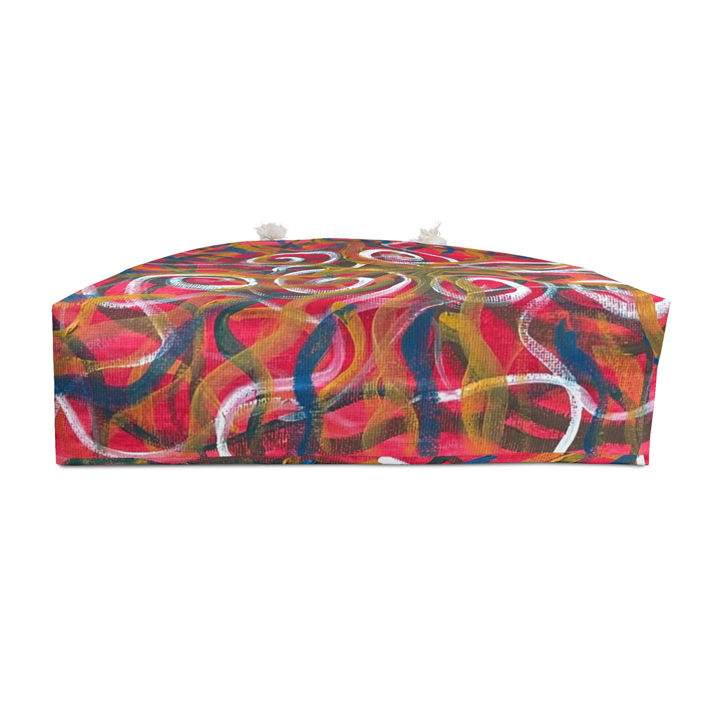 Vibrant Abstract Swirl Weekender Bag — Colorful Travel Tote