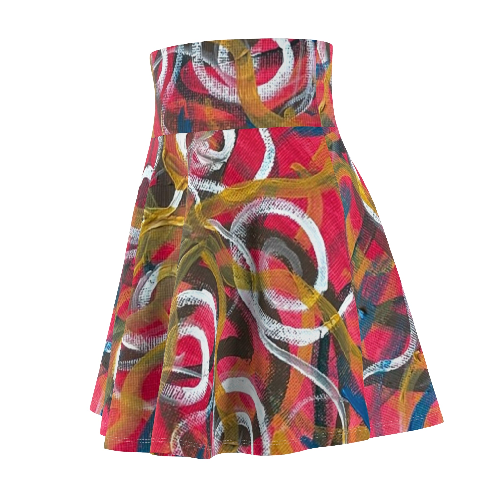 Abstract Graffiti Swirl Skater Skirt