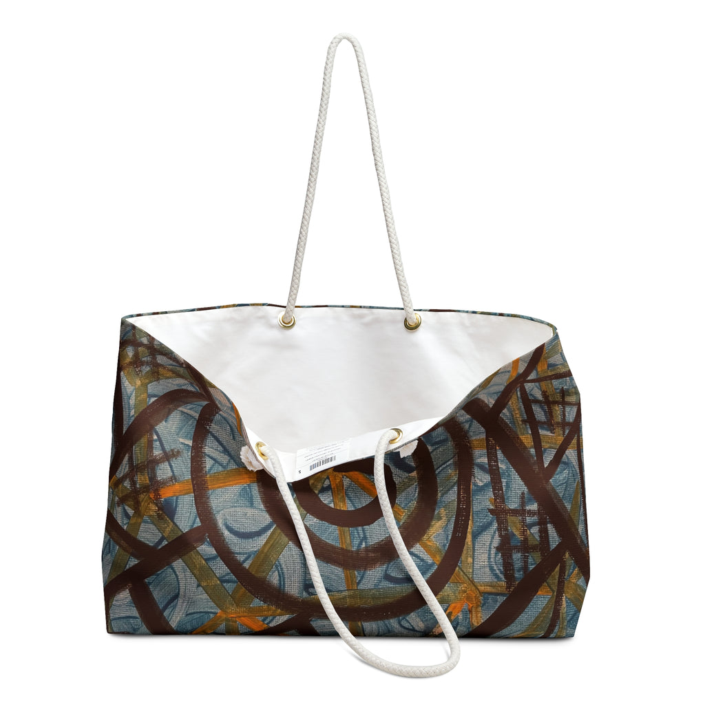 Abstract Spiral Weekender Bag — Artistic Travel Duffle