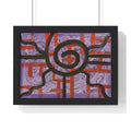 Abstract Spiral Framed Poster — Modern Geometric Wall Art