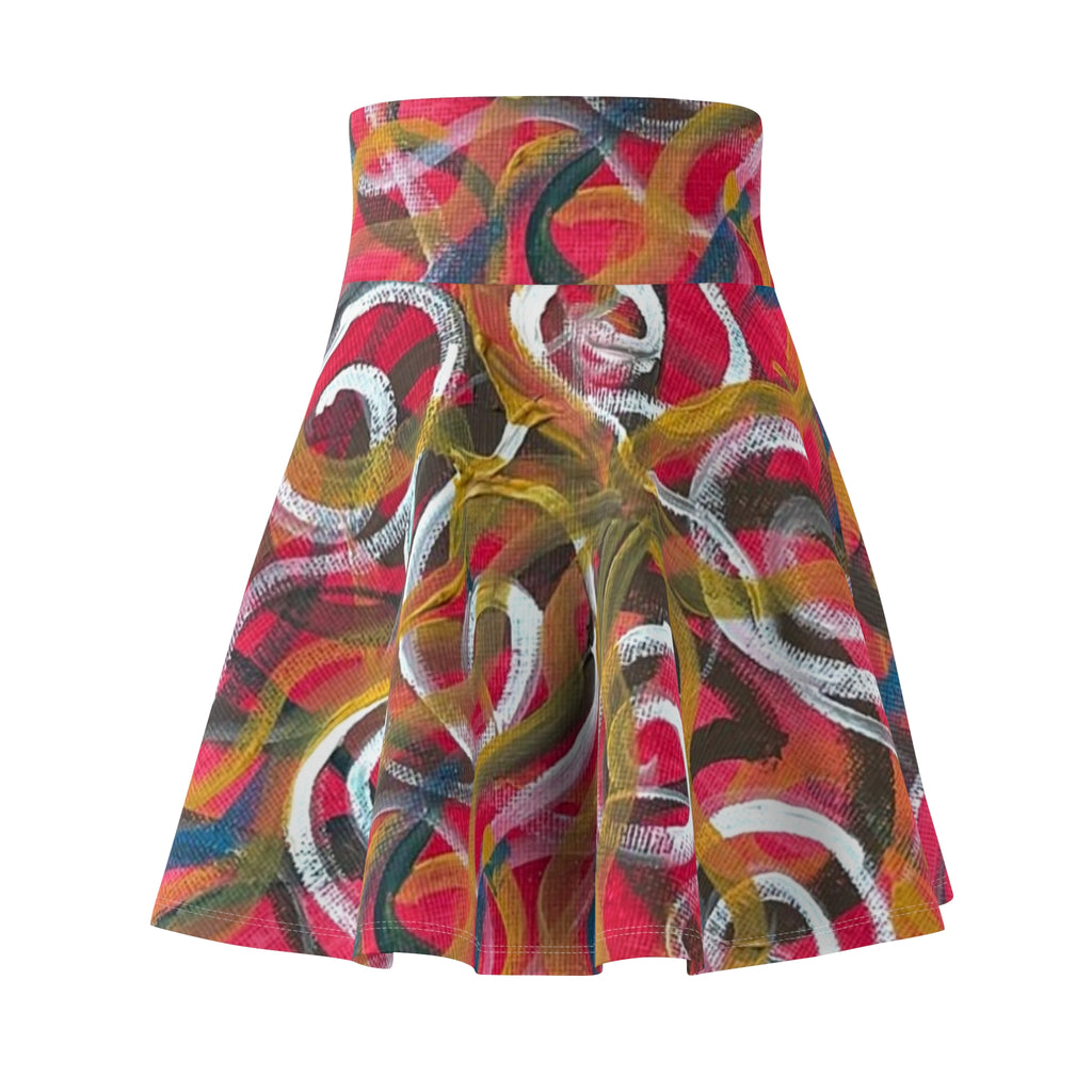 Abstract Graffiti Swirl Skater Skirt