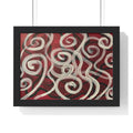 Abstract Red Swirl Framed Poster – Modern Wall Art for Living Room & Office